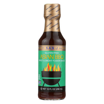 San - J Cooking Sauce - Asian BBQ - Case of 6 - 10 Fl oz.