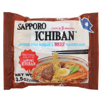 Sapporo Ramen - Beef - Case of 24 - 3.5 oz