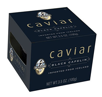 Season Brand Black Capelin Caviar - Case of 12 - 3.5 oz.