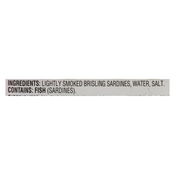 Season Brand Sardines - Brisling - Lightly Smoked - in Water - 3.75 oz - case of 12