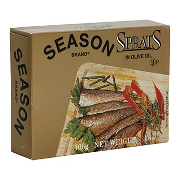 Season Brand Sprats in Olive Oil - Case of 12 - 3.75 oz.