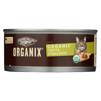 Castor and Pollux Organic Cat Food - Turkey and Spinach - Case of 24 - 5.5 oz. Castor and Pollux Organic Cat Food - Turkey and Spinach - Case of 24 - 5.5 oz.