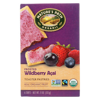 Nature's Path Organic Frosted Toaster Pastries - Wildberry Acai - Case of 12 - 11 oz.