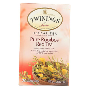 Twinings Tea Herbal Tea - Pure Rooibos Red - Case of 6 - 20 Bags