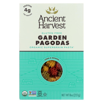 Ancient Harvest Organic Quinoa Supergrain Pasta - Garden Pagodas - Case of 12 - 8 oz