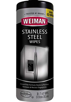 Weiman Stainless Steel Wipes - Case of 4 - 30 Count Weiman Stainless Steel Wipes - Case of 4 - 30 Count
