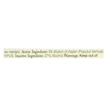 Bach Flower Remedies Essence Aspen - 0.7 fl oz Bach Flower Remedies Essence Aspen - 0.7 fl oz
