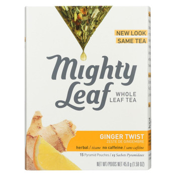 Mighty Leaf Tea Herbal Tea - Ginger Twist - Case of 6 - 15 Bags