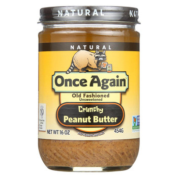 Once Again Peanut Butter - Natural - Old Fashioned - Crunchy - Salted - 16 oz - case of 12