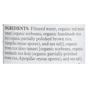 Miso Master Miso Tamari - Organic - 10 oz - case of 12 Miso Master Miso Tamari - Organic - 10 oz - case of 12