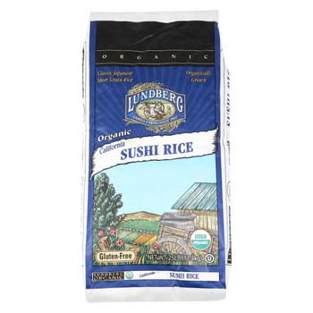 Lundberg Family Farms Organic Sushi Short Grain White Rice - Single Bulk Item - 25LB