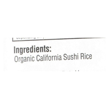 Lundberg Family Farms Organic Sushi Short Grain White Rice - Single Bulk Item - 25LB