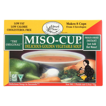 Edward and Sons Original Miso - Cup - Golden - Case of 12 - 2.5 oz. Edward and Sons Original Miso - Cup - Golden - Case of 12 - 2.5 oz.