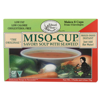 Edward and Sons Seaweed Miso - Cup - Case of 12 - 2.5 oz. Edward and Sons Seaweed Miso - Cup - Case of 12 - 2.5 oz.