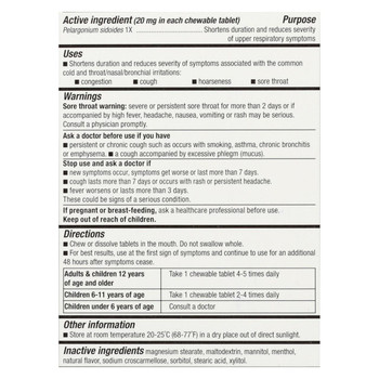 Nature's Way - Umcka Coldcare Mint Chewable - 20 count