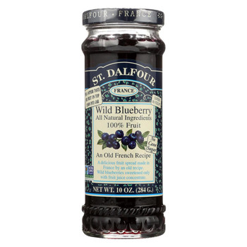 St Dalfour - Consrv Bluberry 100%fruit - CS of 6-10 OZ