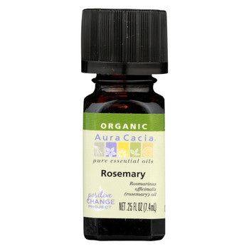 Aura Cacia - Organic Essential Oil - Rosemary - .25 oz Aura Cacia - Organic Essential Oil - Rosemary - .25 oz