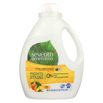 Seventh Generation Natural Laundry Detergent - Fresh Citrus - Case of 4 - 100 Fl oz. Seventh Generation Natural Laundry Detergent - Fresh Citrus - Case of 4 - 100 Fl oz.