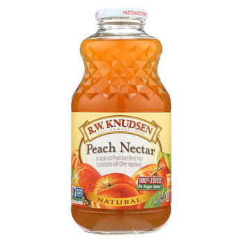 R.W. Knudsen Family Juice - Peach Nectar - Case of 12 - 32 oz.