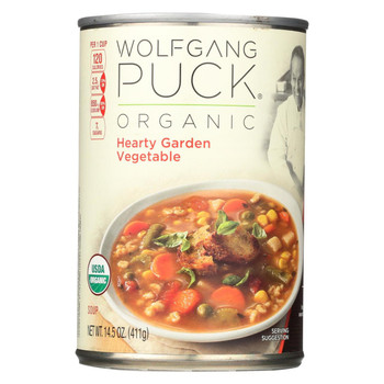 Wolfgang Puck Thick Hearty Vegetable Soup - Case of 12 - 14.5 oz. Wolfgang Puck Thick Hearty Vegetable Soup - Case of 12 - 14.5 oz.