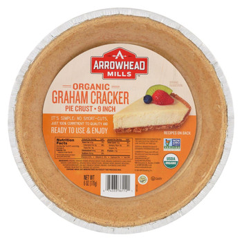 Arrowhead Mills Organic Graham Cracker Pie Crust - Case of 12 - 6 oz.