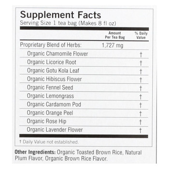Yogi Organic Calming Herbal Tea - 16 Tea Bags - Case of 6
