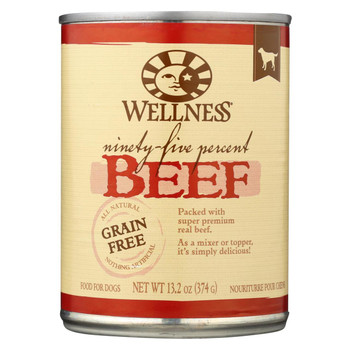 Wellness Pet Products Canned Dog Food -95% Beef - Case of 12 - 13.2 oz Wellness Pet Products Canned Dog Food -95% Beef - Case of 12 - 13.2 oz