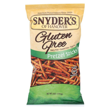 Snyder's of Hanover Pretzel Sticks - Gluten Free - Case of 12 - 8 oz. Snyder's of Hanover Pretzel Sticks - Gluten Free - Case of 12 - 8 oz.