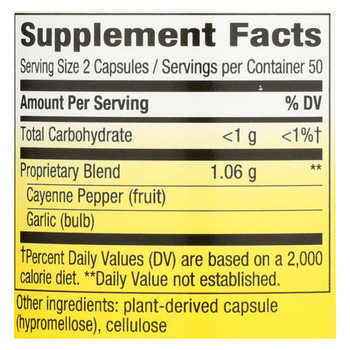 Nature's Way - Cayenne and Garlic - 100 Capsules