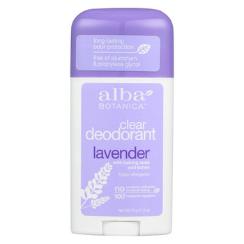 Alba Botanica - Deodorant Stick Clear Enzyme Lavender - 2 oz