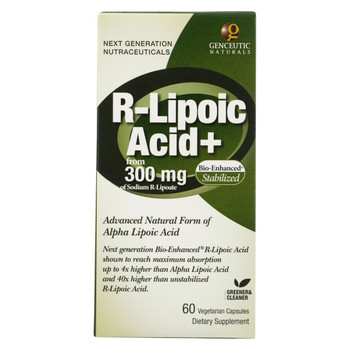 Genceutic Naturals R-Lipoic Acid Plus - 300 mg - 60 Vcaps