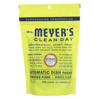 Mrs. Meyer's Clean Day - Automatic Dishwasher Packs - Lemon Verbena - Case of 6 - 12.7 oz Mrs. Meyer's Clean Day - Automatic Dishwasher Packs - Lemon Verbena - Case of 6 - 12.7 oz