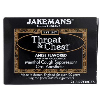 Jakemans Throat and Chest Lozenges - Anise - Case of 24 - 24 Pack Jakemans Throat and Chest Lozenges - Anise - Case of 24 - 24 Pack