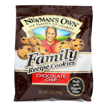 Newman's Own Organics Cookies - Chocolate Chip - Case of 6 - 7 oz.