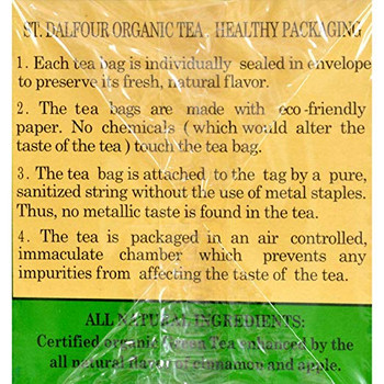 St Dalfour Organic Green Tea Cinnamon Apple - 25 Tea Bags - Case of 6