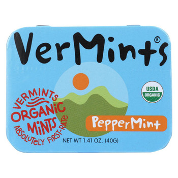 VerMints Breath Mints - All Natural - PepperMint - 1.41 oz - Case of 6 VerMints Breath Mints - All Natural - PepperMint - 1.41 oz - Case of 6