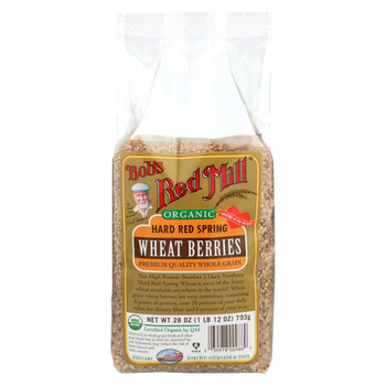 Bob's Red Mill Wheat Berry - Organic Hard Red Spring - Case of 4 - 28 oz