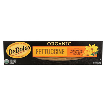 DeBoles - Organic Fettuccini Pasta - Case of 12 - 8 oz.