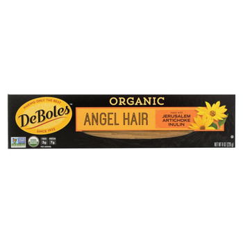 DeBoles - Organic Angel Hair Pasta - Case of 12 - 8 oz.