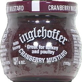 Inglehoffer Mustard - Cranberry - Case of 12 - 4 oz