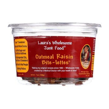 Lauras Wholesome Junk Food Cookies - Oatmeal Raisin - 7 oz - case of 6 Lauras Wholesome Junk Food Cookies - Oatmeal Raisin - 7 oz - case of 6