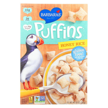Barbara's Bakery - Puffins Cereal - Honey Rice - Case of 12 - 10 oz. Barbara's Bakery - Puffins Cereal - Honey Rice - Case of 12 - 10 oz.