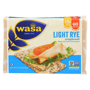 Wasa Crispbread Light Rye - Case of 12 - 9.5 oz. Wasa Crispbread Light Rye - Case of 12 - 9.5 oz.