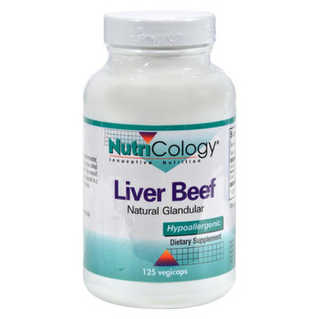 NutriCology Liver Organic Glandular - 125 Vegetarian Capsules NutriCology Liver Organic Glandular - 125 Vegetarian Capsules
