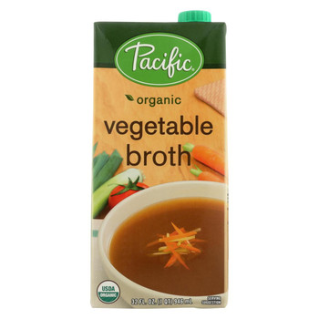 Pacific Natural Foods Vegetable Broth - Organic - Case of 12 - 32 Fl oz.