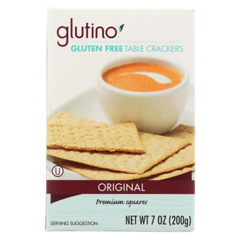 Glutino Table Crackers - Case of 12 - 7 oz.