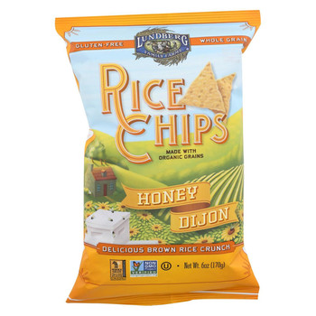 Lundberg Family Farms Rice Chips - Honey Dijon - Case of 12 - 6 oz.