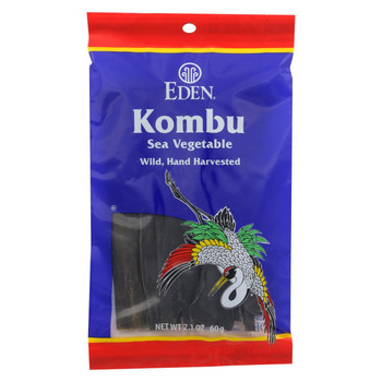 Eden Foods Kombu - Sea Vegetable - Wild Hand Harvested - 2.1 oz - Case of 6