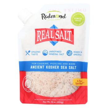 Real Salt Gourmet Kosher Sea Salt - 16 oz - Case of 6