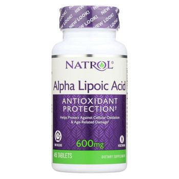 Natrol Alpha Lipoic Acid Time Release - 600 mg - 45 Tablets Natrol Alpha Lipoic Acid Time Release - 600 mg - 45 Tablets